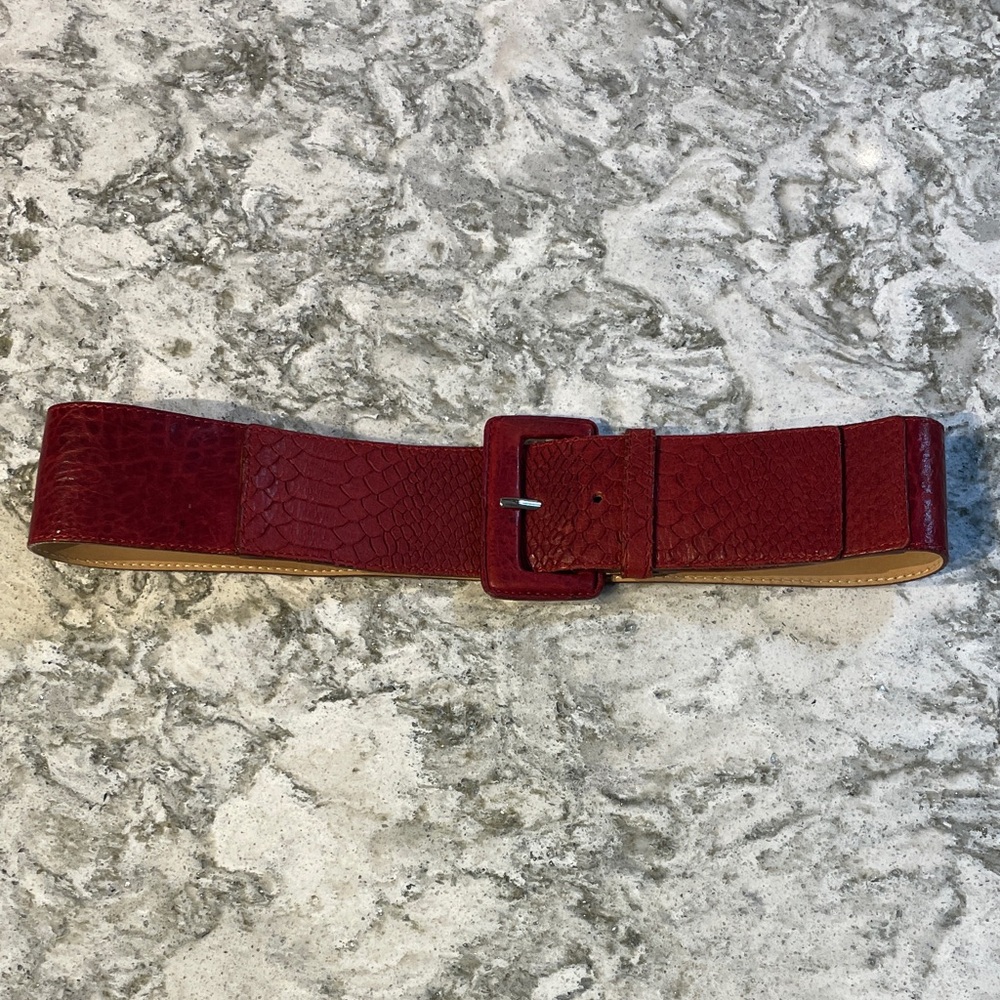 Streets Ahead Red Leather Belt